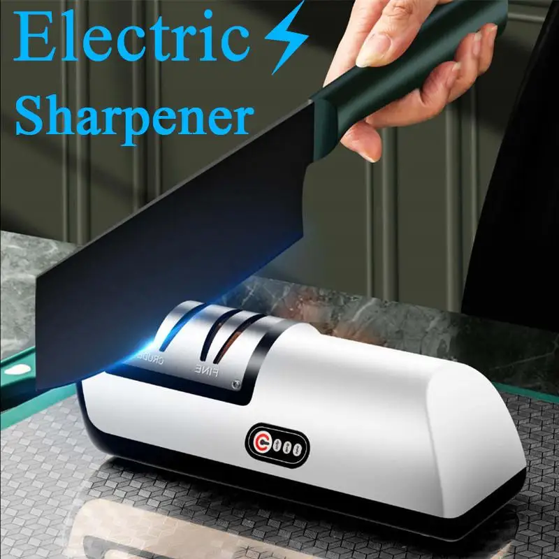 

USB Rechargeable Electric Knife Sharpener Automatic Adjustable Kitchen Tool For Fast Sharpening Knives Scissors And Grinders Gad