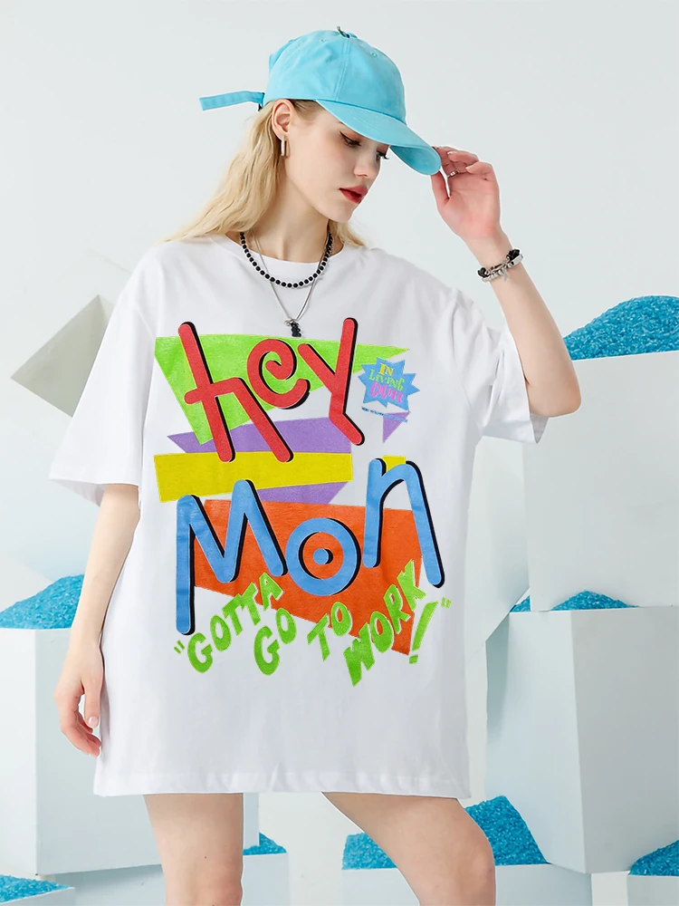Женские футболки Hey Mon Cotta для работы высококачественные брендовые дышащая