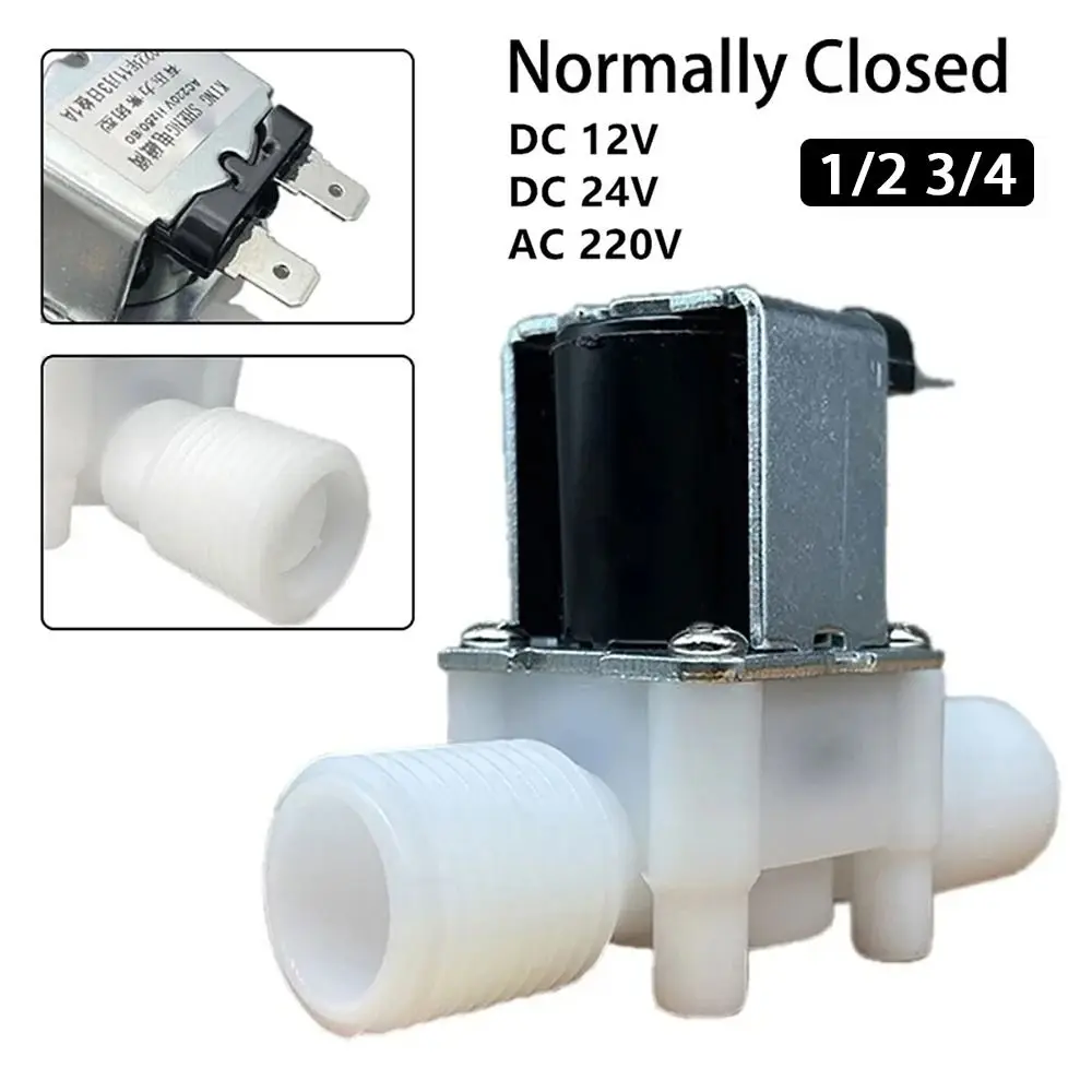 

Пластиковый электромагнитный клапан 1/2" 3/4", 12В 24В