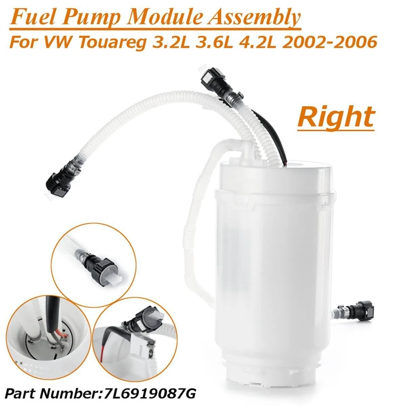 

Right Car Fuel Pump Module Assembly for Touareg 3.2L 3.6L 4.2L 2002-2006 7L6919087G Replacement