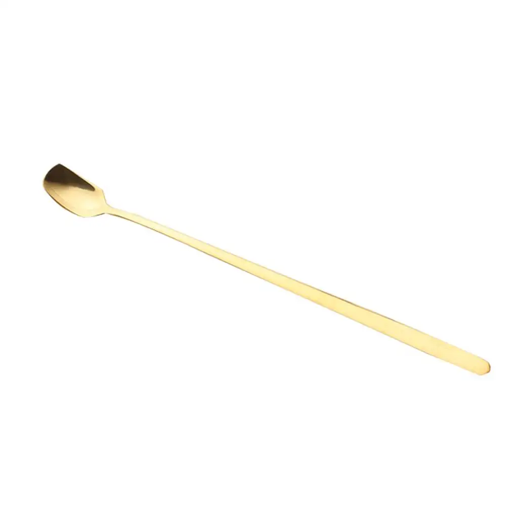 

Long Handle Iced Tea Coffee Ice Cream Spoon Stainless Steel Milk Cold Drink Stirring Spoons