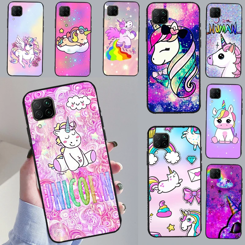 Чехол с радужным единорогом для Huawei P30 Pro P20 P40 P50 Mate 20 Lite Nova 5T P Smart 2019 2021 Honor 50 чехол |