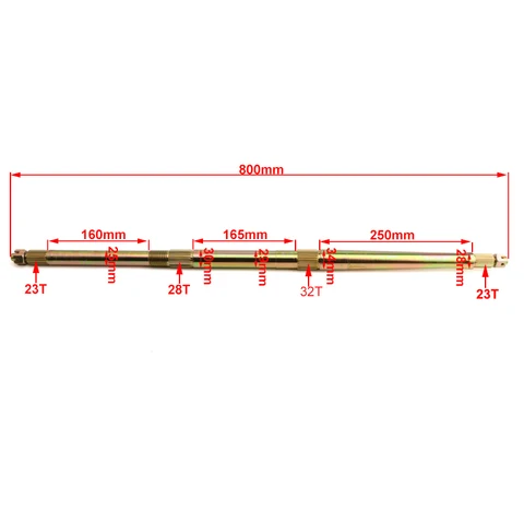 Задняя ось 800 мм/810 мм 31 т или 32 т, подходит для-куб. См большого динозавра, большой бычка, Фотокарта, запчасти для квадроцикла
