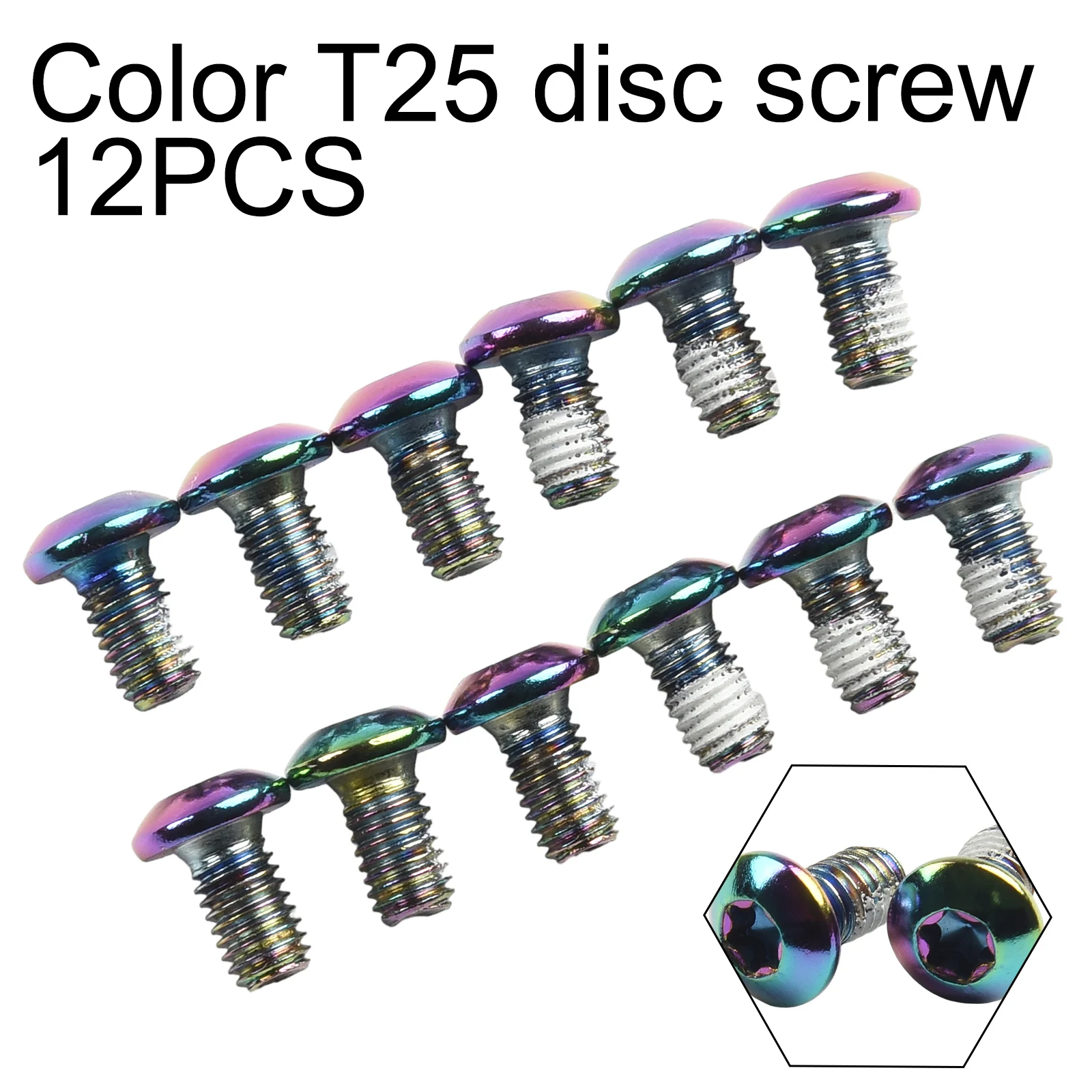 

Bolts Nut Screw Bicycle Brake Disc Brake Rotor Colorful DNM Mountain Bike PRO Oil Slick Stainless Screws Durable