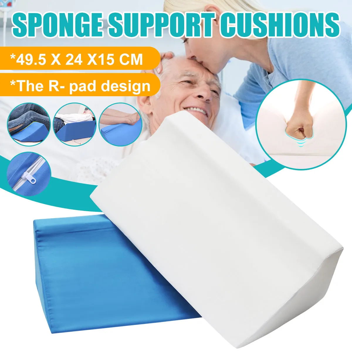 

Triangular Pad Bed Wedge Pillow Leg Elevation Back Lumbar Support Cushions Support Pillow For Reading Playing Computer Games