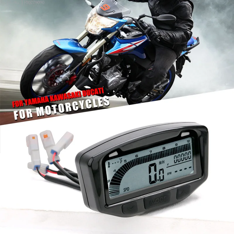 

Motorcycle Speedometer Universal Tachometer Digital LCD Modified Instrument for Motorcycle Boat UTV ATV Motorbike Accessories B