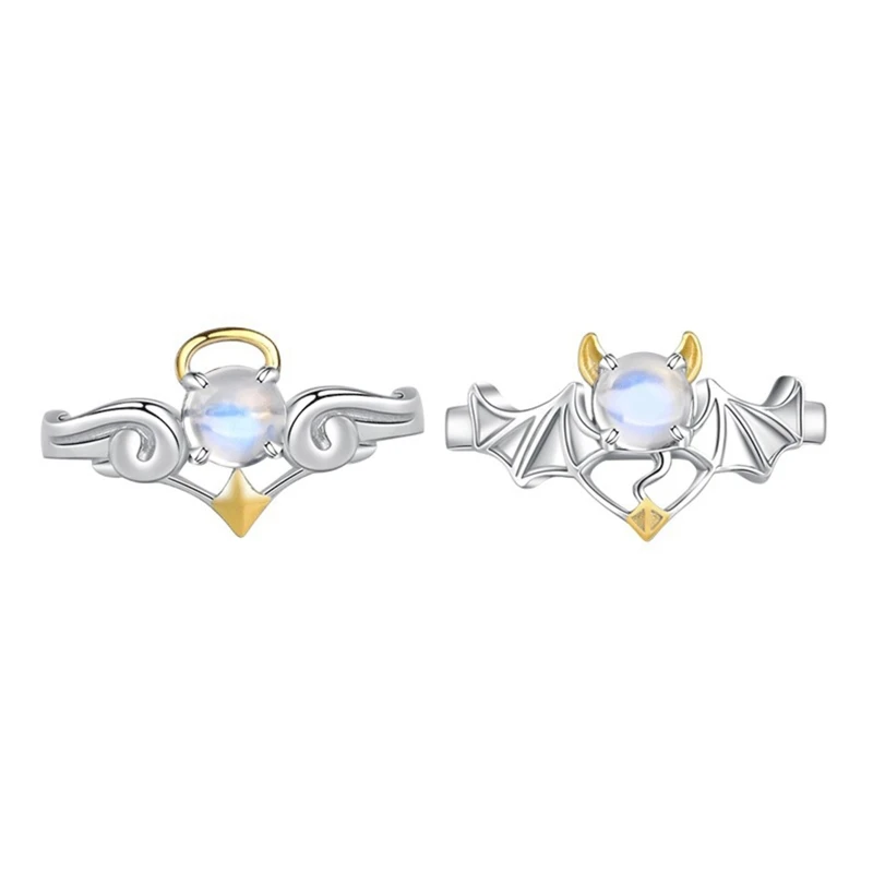 2 шт./компл. романтическое кольцо в виде ангела для влюбленных демона