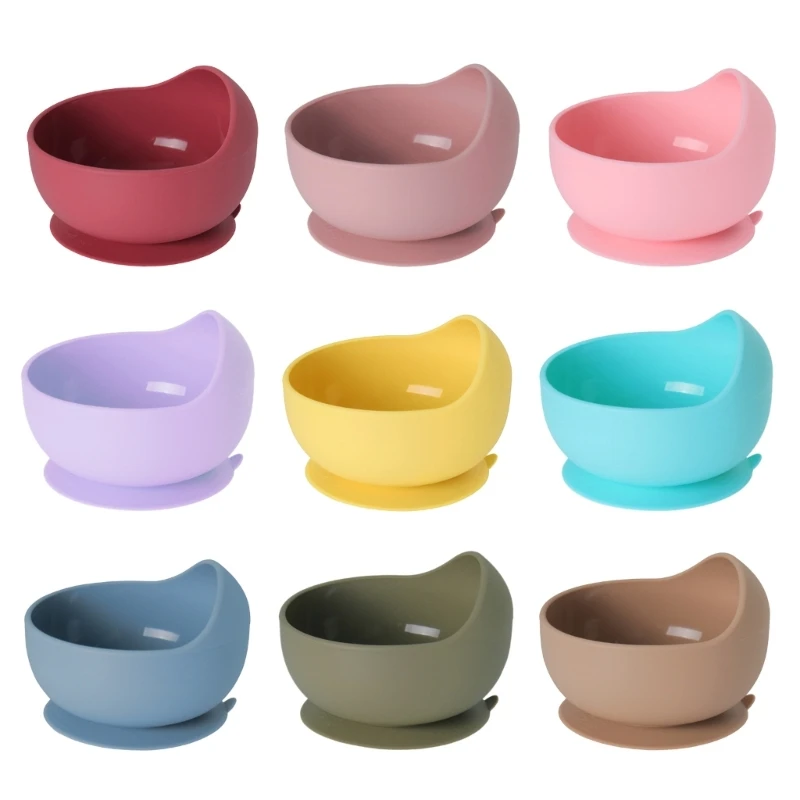 

Silicone Suction Bowls for Babies Baby Led Weaning Toddler Bowl for Babies Kids BX0D