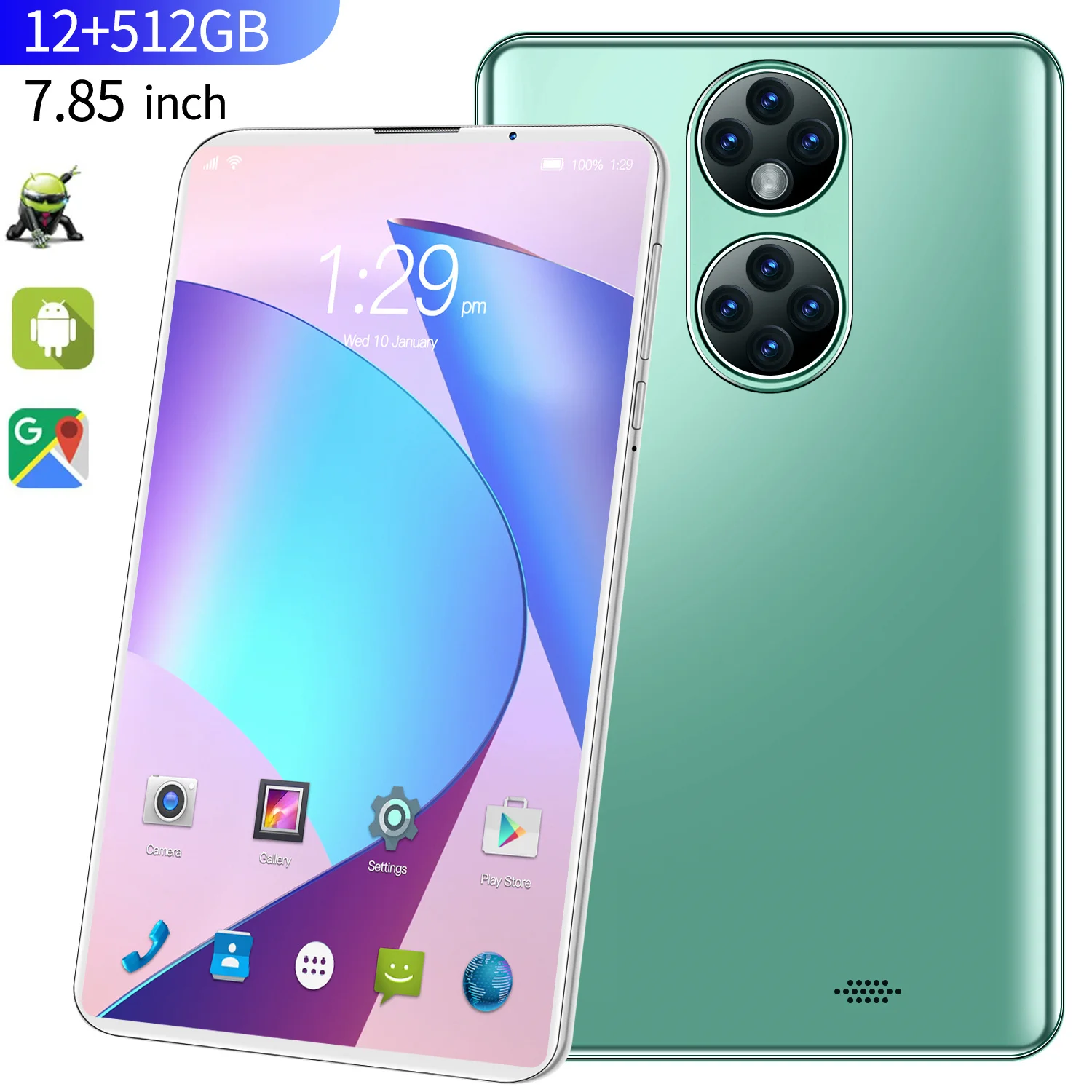 

Женский планшет P50, 24 + 48 Мп, две SIM-карты, WPS, Office, Google Play, новый планшет Mini, 12 Гб ОЗУ, 21 телефон, Android 12