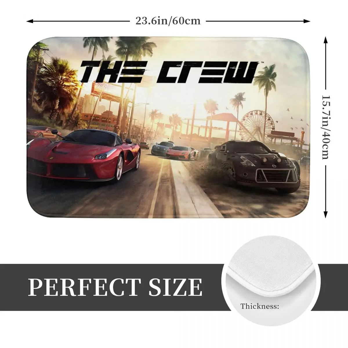 Фото Противоскользящий коврик для двери The Crew Game, водостойкий маслостойкий ковер для кухни, входа, дома, спальни, коврики для ног №2