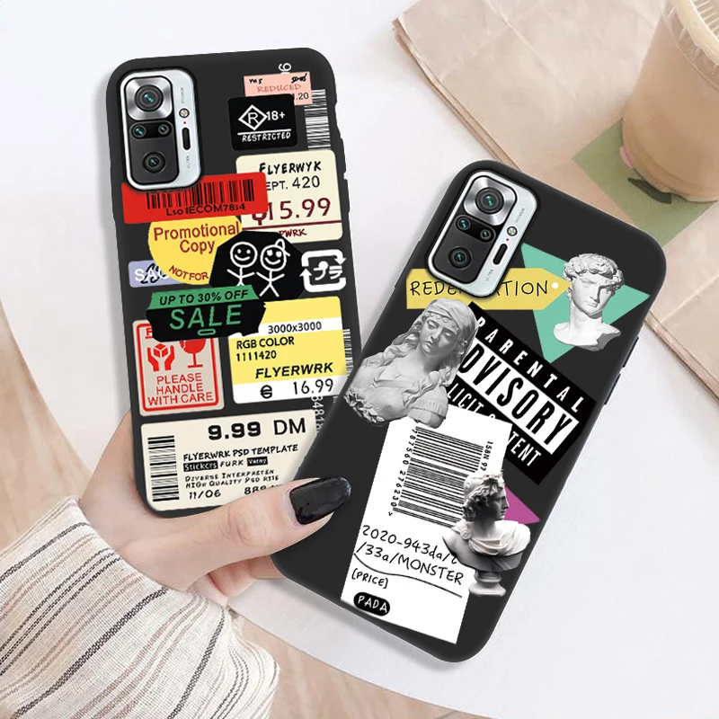 Funda For Xiaomi Redmi Note 11 10 9 8 Pro Case Stamp Label Barcode Case On Redmi Note9 Pro 12X 8T 9S 10S 7 9T 9A 9C NFC 8A Cover