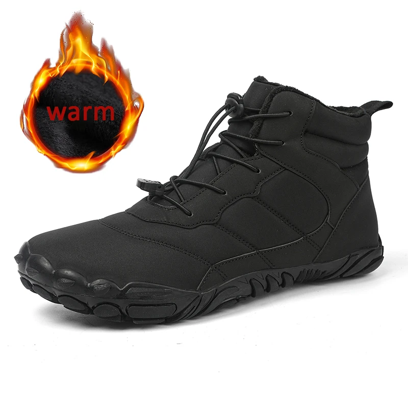 

Mens Winter Trekking Snow Boots Fur Lined Winter Snow Boots Water Resistant Shoes Anti-Slip Warm Casual Lightweight Hiking Boots
