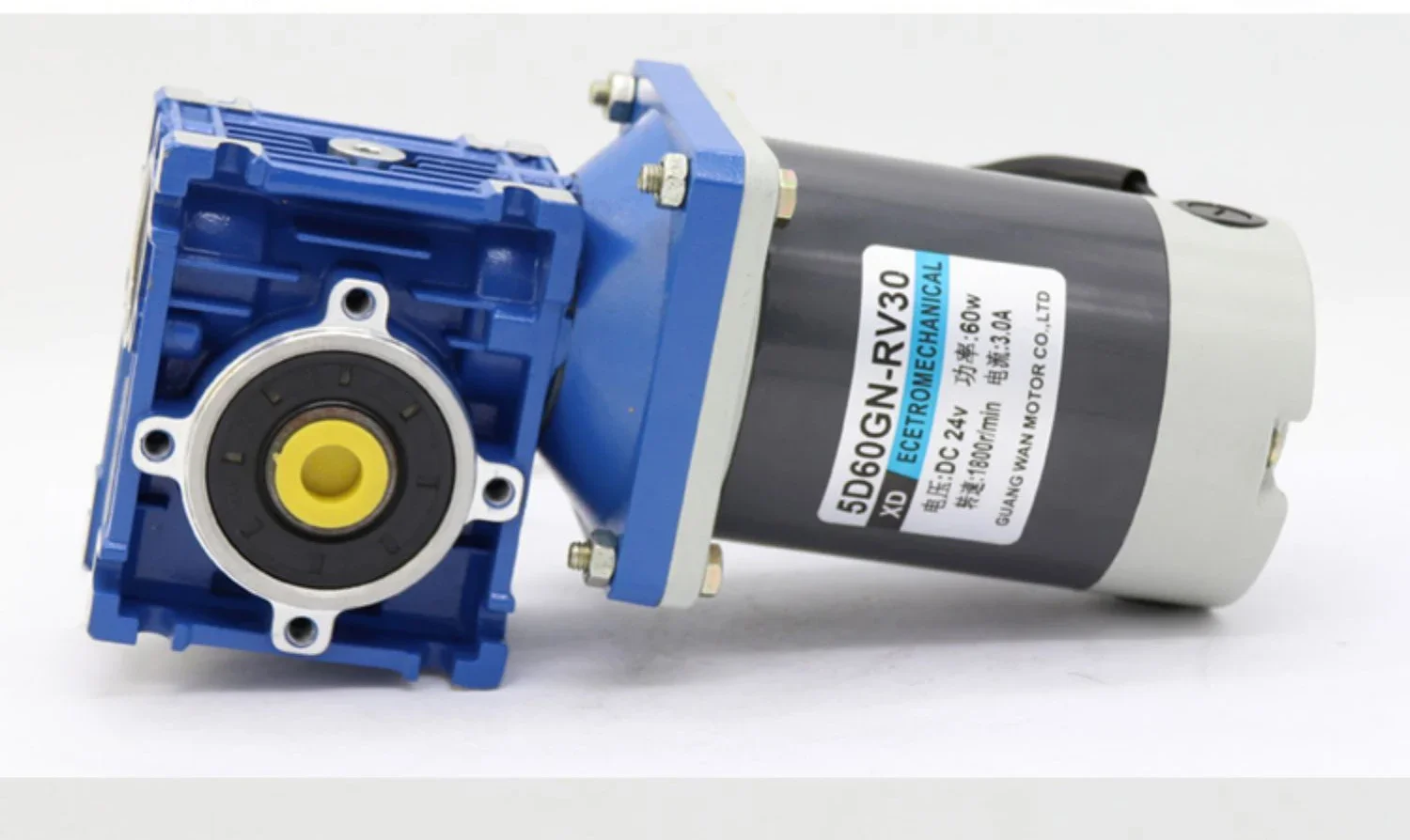 12 В 24 60 Вт NMRV30 Червячный мотор-редуктор постоянного тока с одним выходом RV30