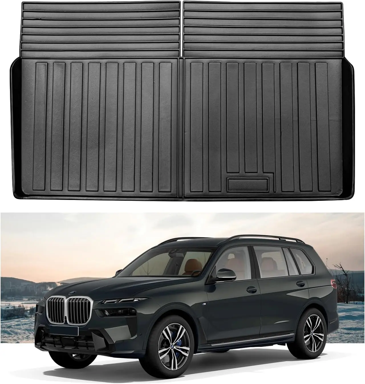 

Задние коврики для багажника BMW X7 6/7-местного багажника на 2025-2019 гг., всепогодный 3D коврик для багажника на заказ на 2019 2020 2021 2022 2