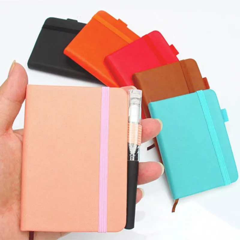 

New A7 Mini Notebook Portable Pocket Notepad PU Cover Diary Book Handwriting Word Memo Pad Office Student School Stationery Gift