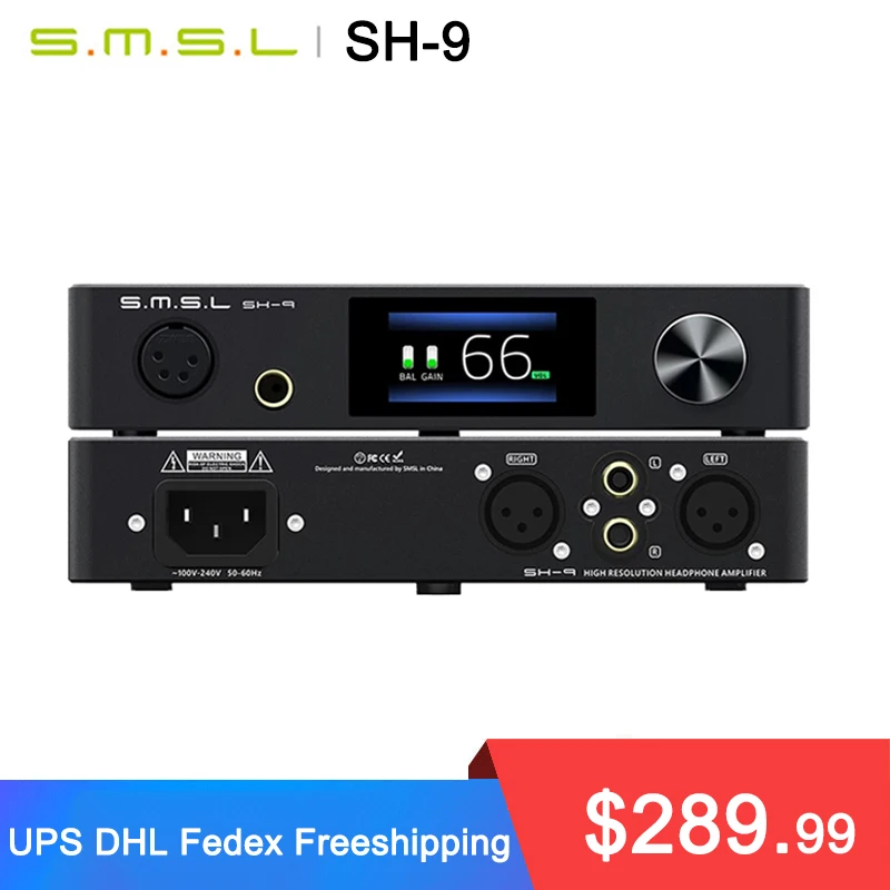 

SMSL SH-9 Headphone Amplifier THX AAA Technology RCA/XLR Input 6.35MM Balanced Headphone Amplifier SH9