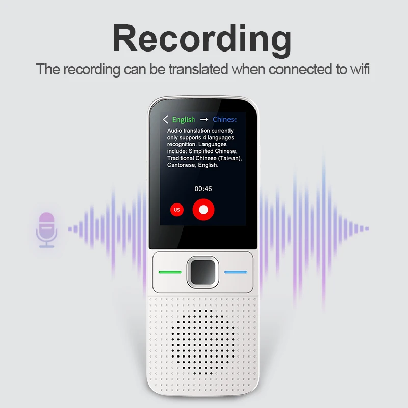 

T10 Offline Voice Translator Smart Portable Global 137 Languages Real Time Translator Photograph Translation WIFI AI Translator