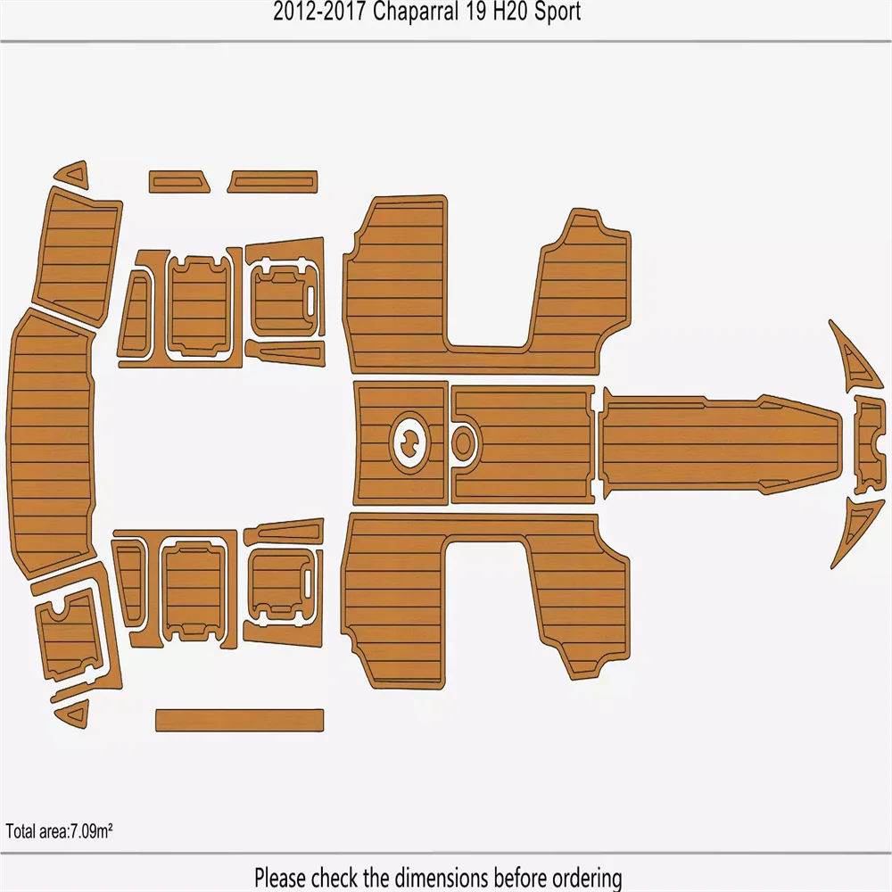 2012-2017 Chaparral 19 H20 Кокпит Плавательная платформа Лук 1/4 &quot6 мм Искусственный пол из
