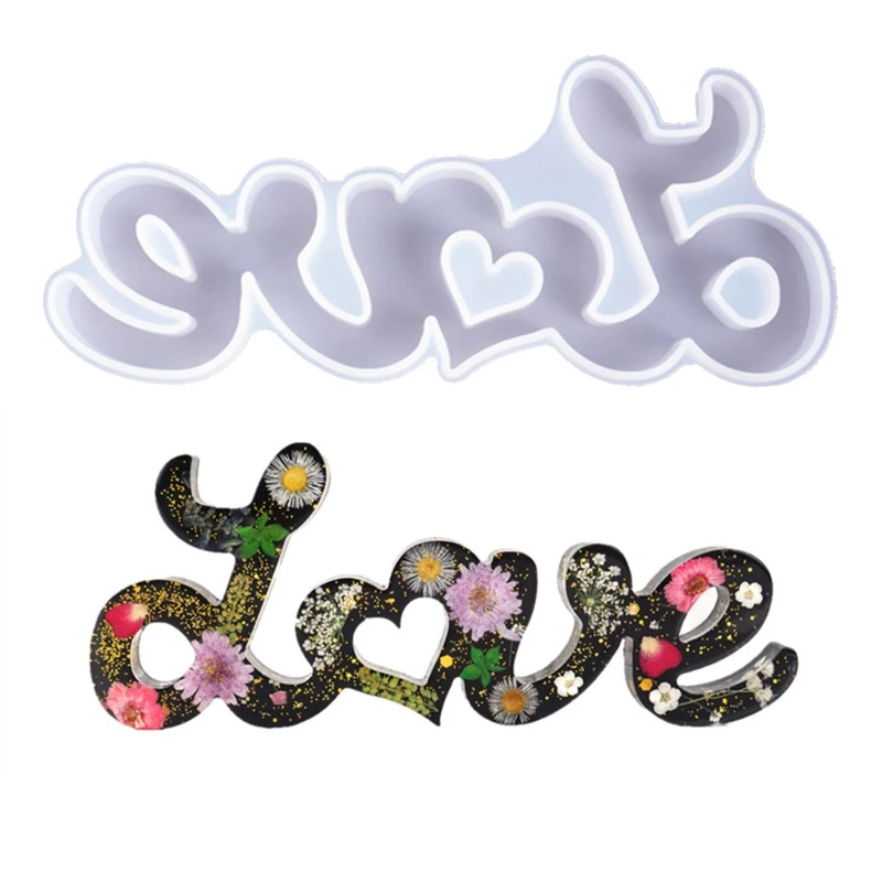 

DIY Large Mom Love Letter Pendant Resin Mold Mother 's Day Love Sign Word Mold