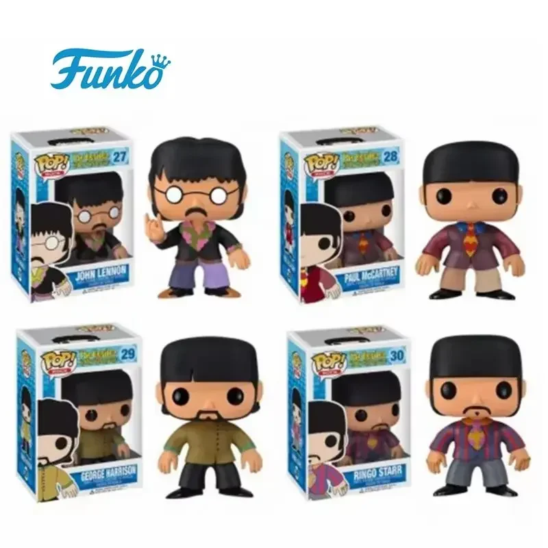 Funko Pop New The Beatles Toys Джон Леннон Пол MCcARTNEY GEORGE HARRISON RINGO STARR BLUE MEANIE 27 28 29 30 Виниловая