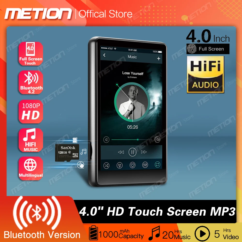 2022 NEW Bluetooth MP3 MP4 Player 4.0 