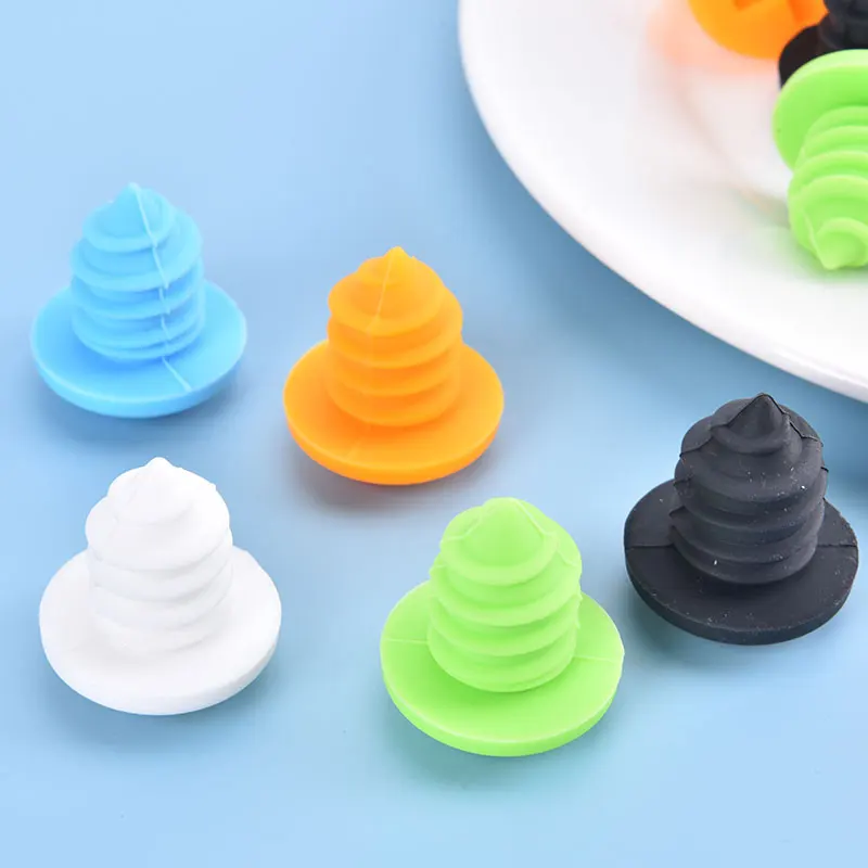 

Hot 5 Pcs Creative Screw Shape Wine Bottle Stopper Caps Silicone Vacuum Stop Sealer Beer Drinks Wine Corks Bar Tools Accessories