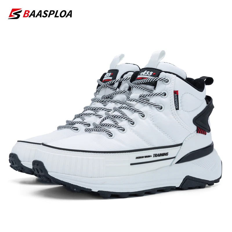 Baasploa Winter Luxury Warm Trainers Cotton Shoes Fashion Low Heels Comfort Ankle Boots Female Outdoor Waterproof Hiking Sneaker