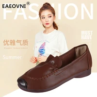 spring new womens flat shoes fashion comfortable leather tendon sole outdoor non slip casual all match 35 41 yards mother shoes