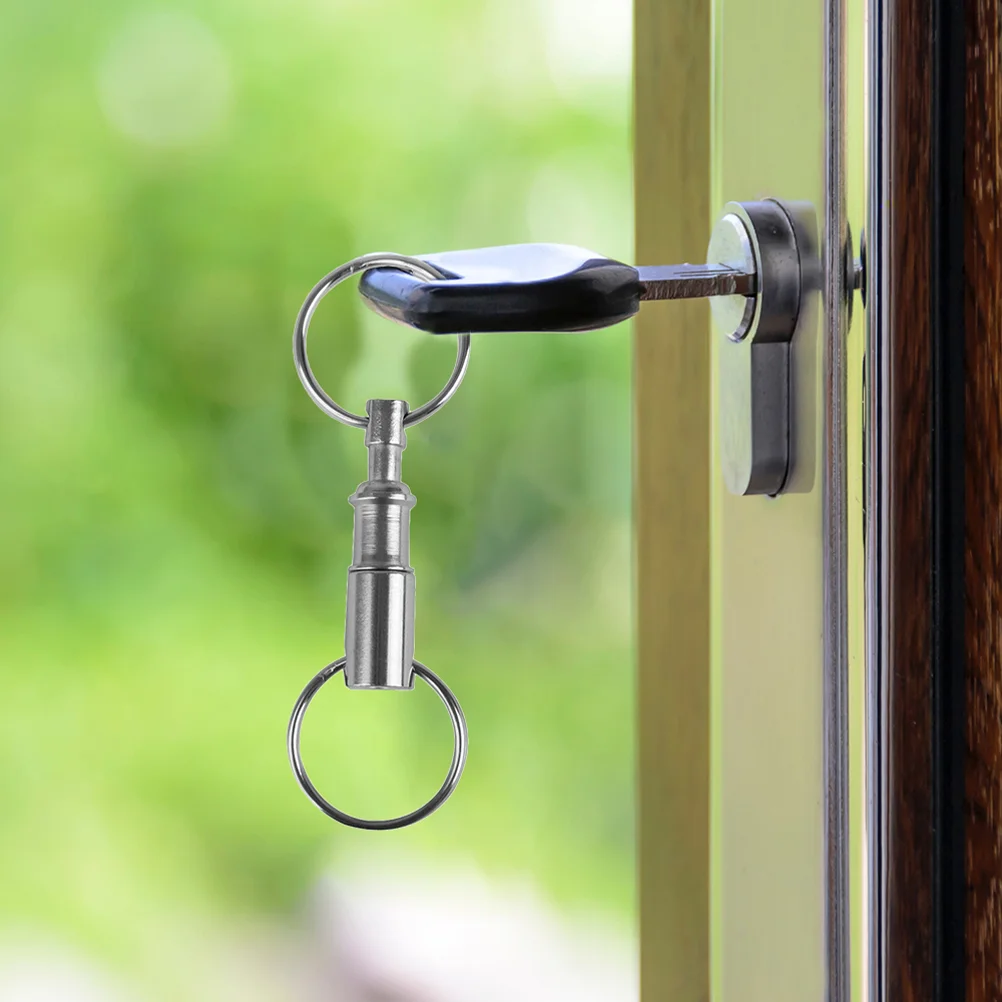 

10 Pcs Spring Split Snap Seperate Keychain Pull Apart Accessory 2 Automotive Connectors Metal Snaps