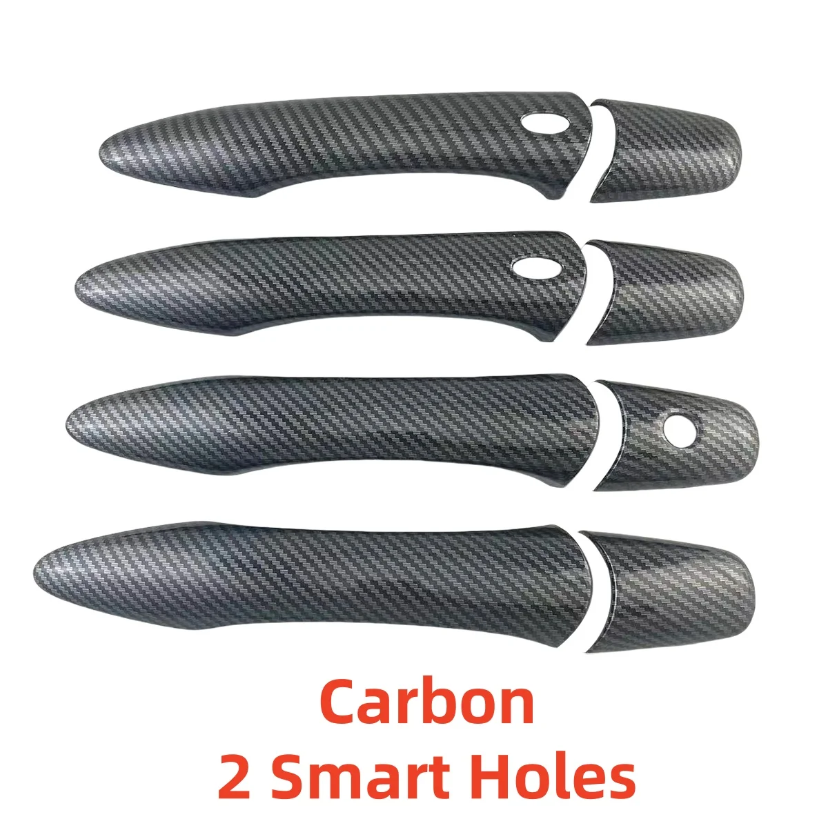 Для Nissan Patrol Y62 Armada Tule 2017 2018 2019 2020 2024, глянцевый черный карбоновый чехол на боковые дверные ручки, наклейки, автомобильные аксессуары