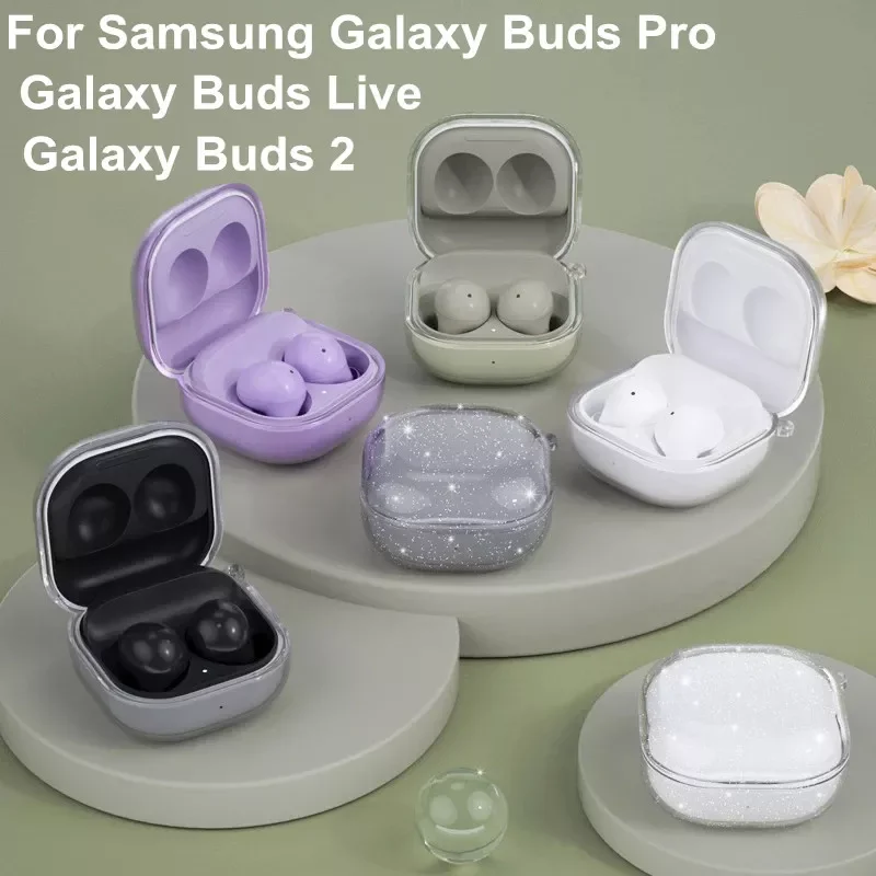 

Прозрачный чехол для Samsung Galaxy Buds Pro/Live, мягкий силиконовый защитный чехол для наушников Samsung Buds 2/Live