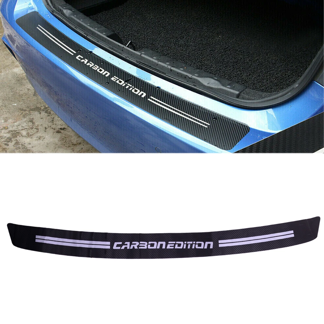 

Универсальная наклейка на задний бампер автомобиля, наклейка на порог, протектор багажника, наклейка, отделка крышки, винил в стиле черного ...