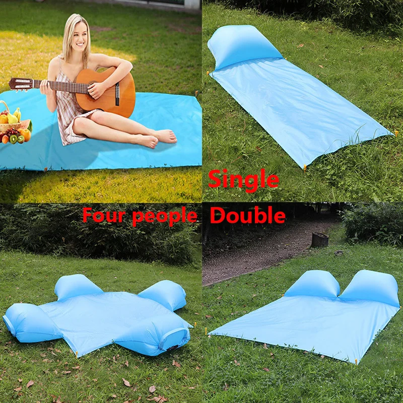 

1pcs Waterproof Air Pillow Moisture-proof Sleeping Mat Outdoor Portable Camping Picnic Beach Grass s Self-inflating