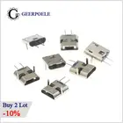 Коннекторы USB 2 Pin, 20 шт.лот, разъем USB 90 градусов DIP, пластиковый корпус, разъем Micro USB, хвостовой штекер, мини наконечники