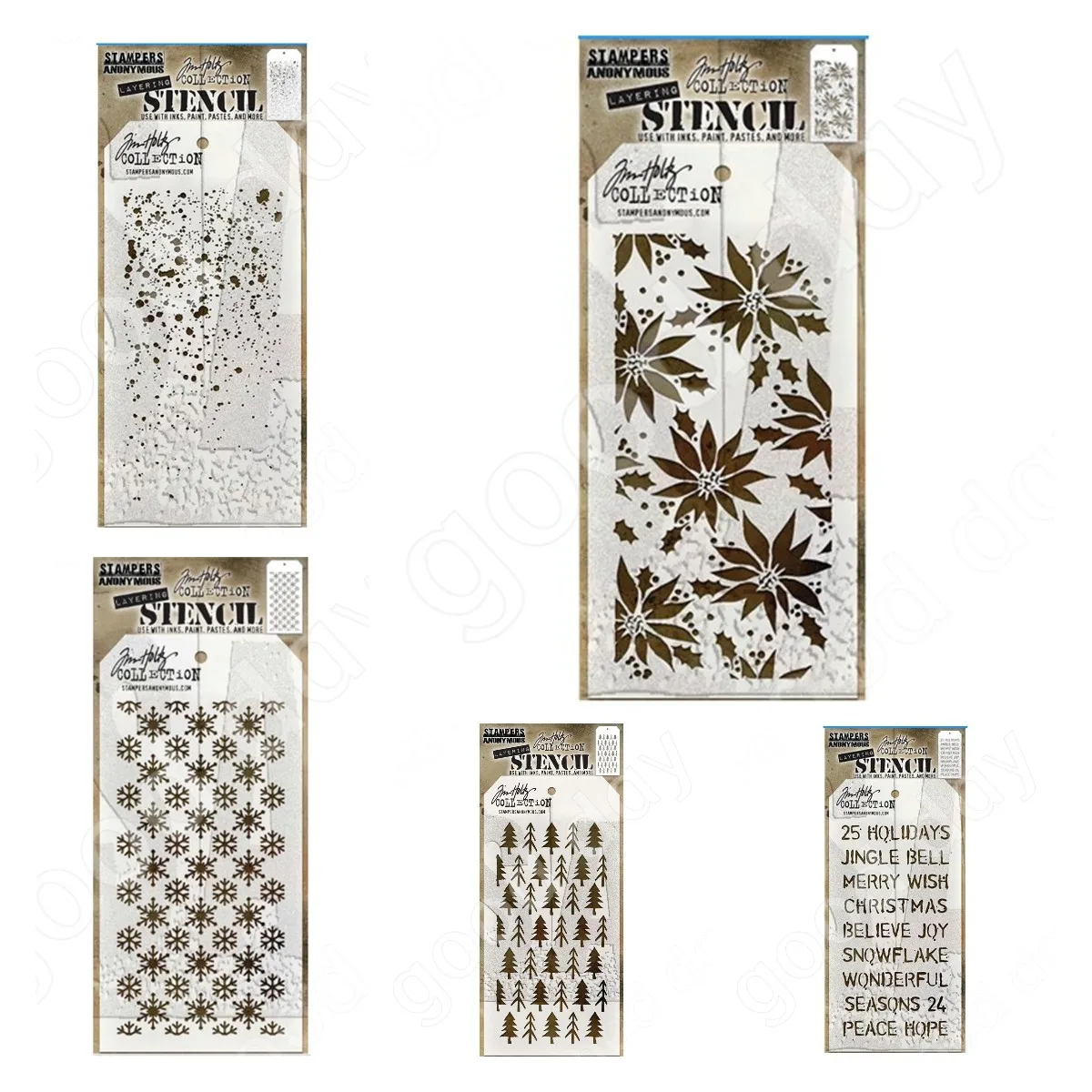

2022 Speckles Pines Flurries Layered Production Stencil Scrapbook Diary Decoration Embossing Template Diy Greeting Card Handmade