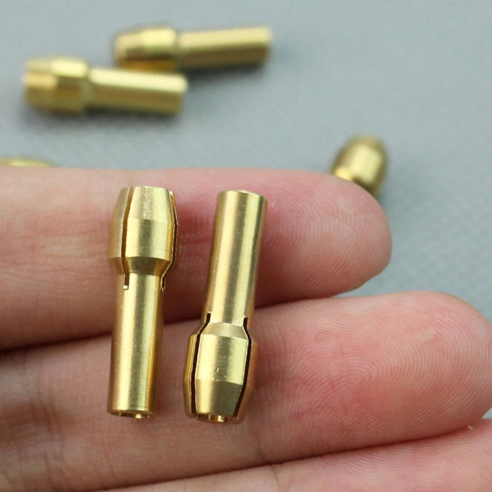 

8pcs 1mm /1.6mm /2.3mm /3.2mm Brass Collet Rotary Tools (Golden)