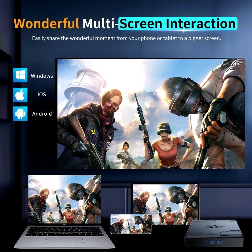 X96 Android 14, Smart TV Box Amlogic S905Y5 HDR10 + 4K WIFI6 BT5.X, медиаплеер, телеприставка X96 nex (art.: 3920d407eddae) - 3920d407eddae