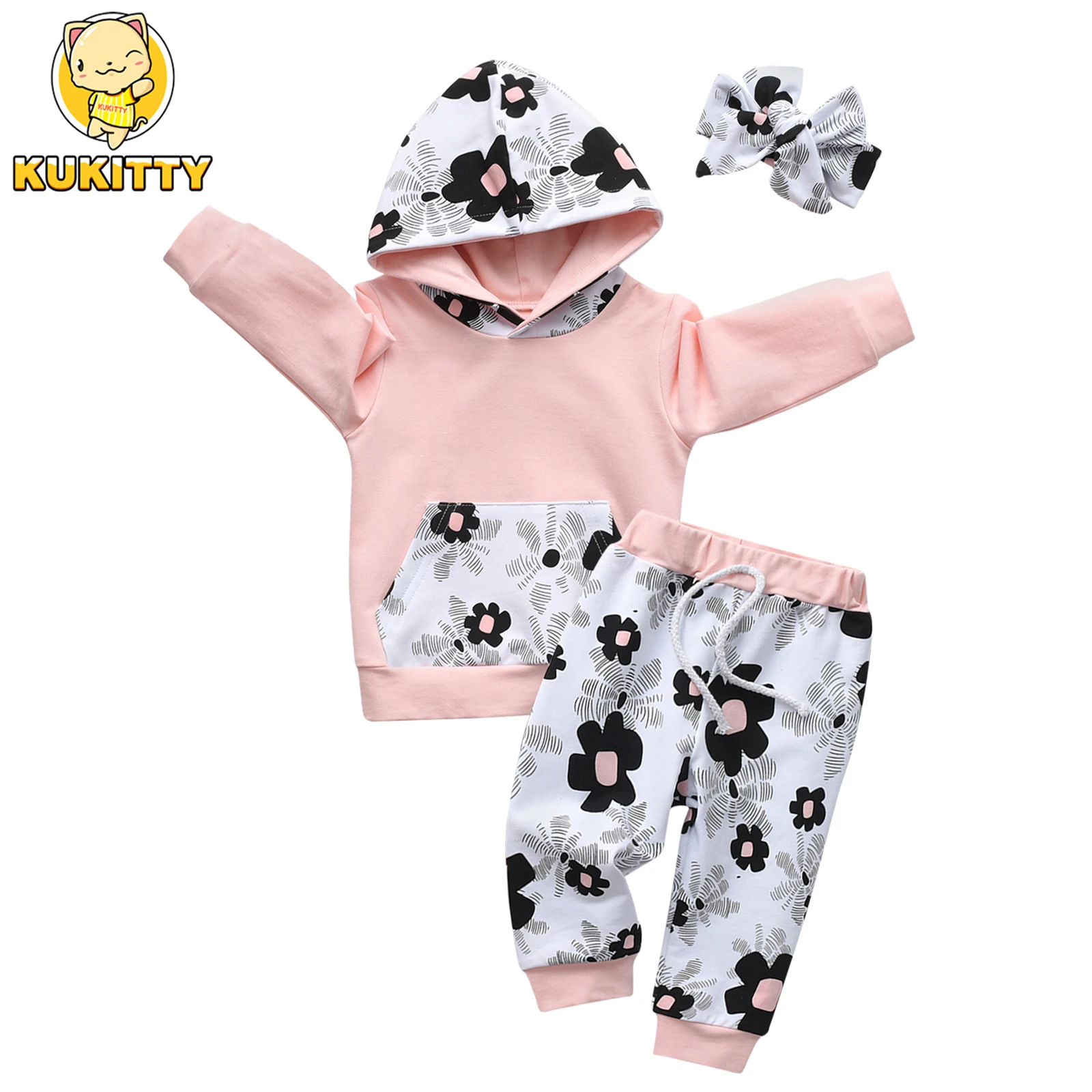 Спортивная толстовка с длинным рукавом для девочек 3 -24 месяцев 2 шт.