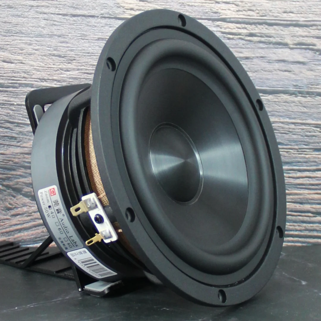 Фото Sounderlink AudioLabs 6,5-дюймовый динамик среднего баса 50 Вт RMS керамический алюминиевый конус 4/8 Ом Hi-Fi драйвер для аудиосистем DIY №2