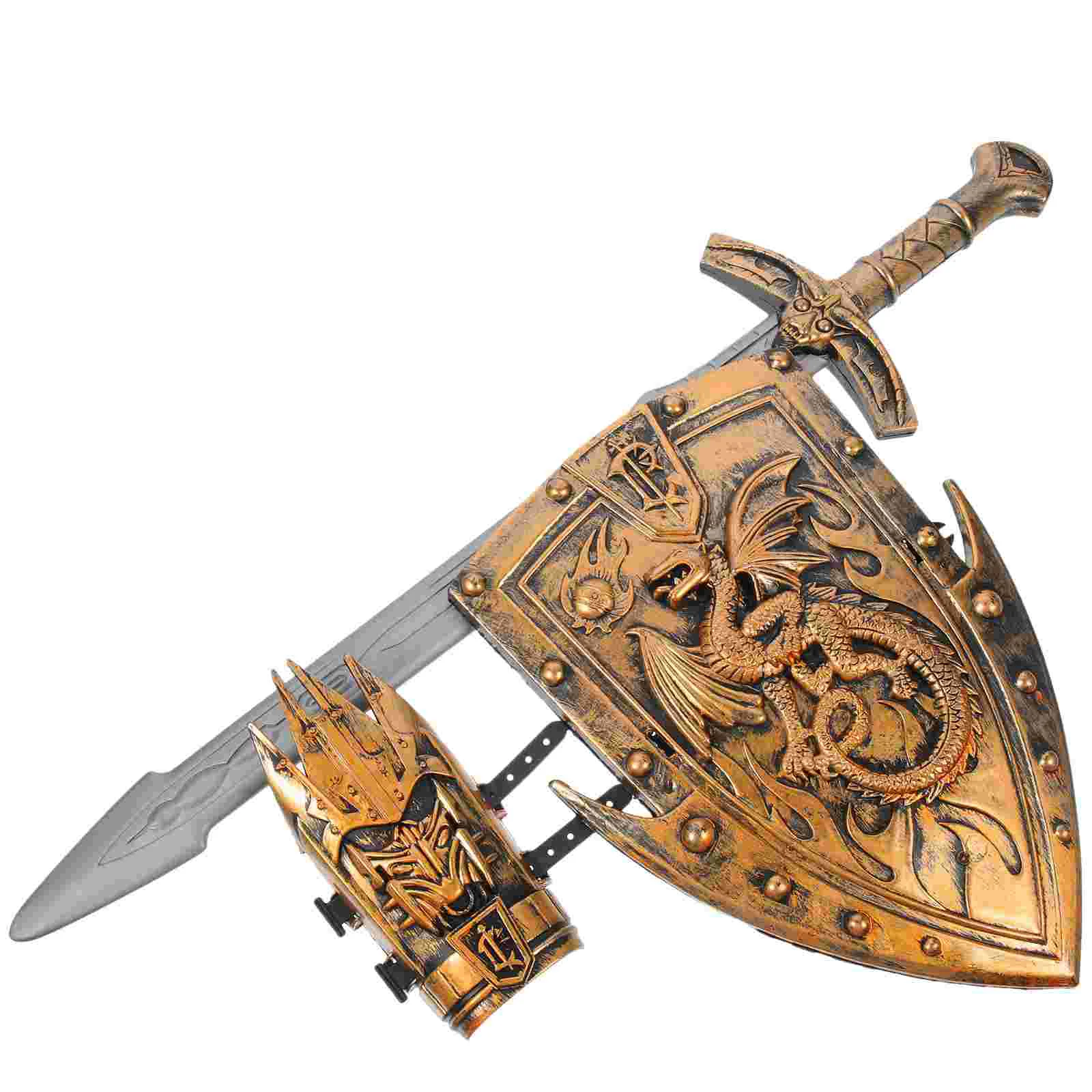 

Shield Toy Child Stage Garments Make Sword Cosplay Home Learning Tool Plastic Performance Costume Photo Prop