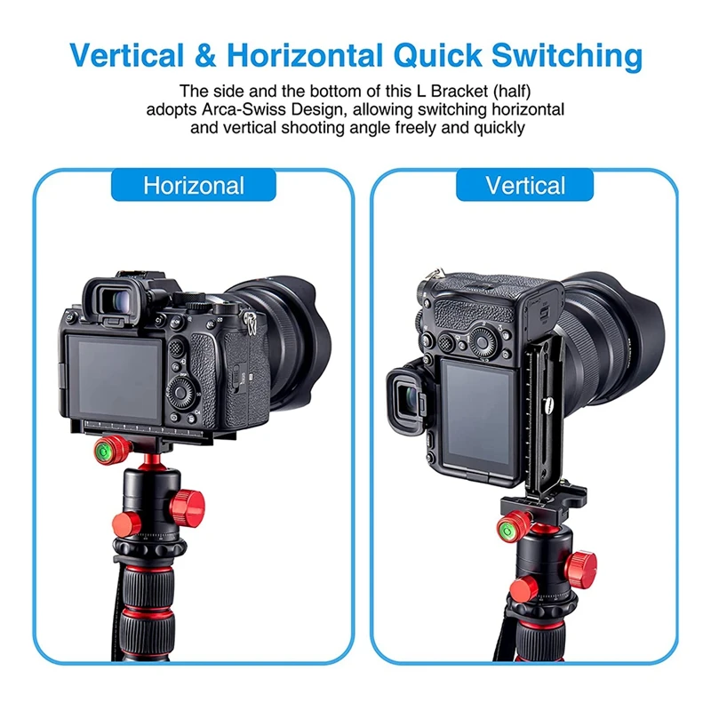 

DSLR Camera Arca Swiss Bracket Quick Release Plate Vertical Horizontal Switching Camera L Bracket Tripod Head Monopod