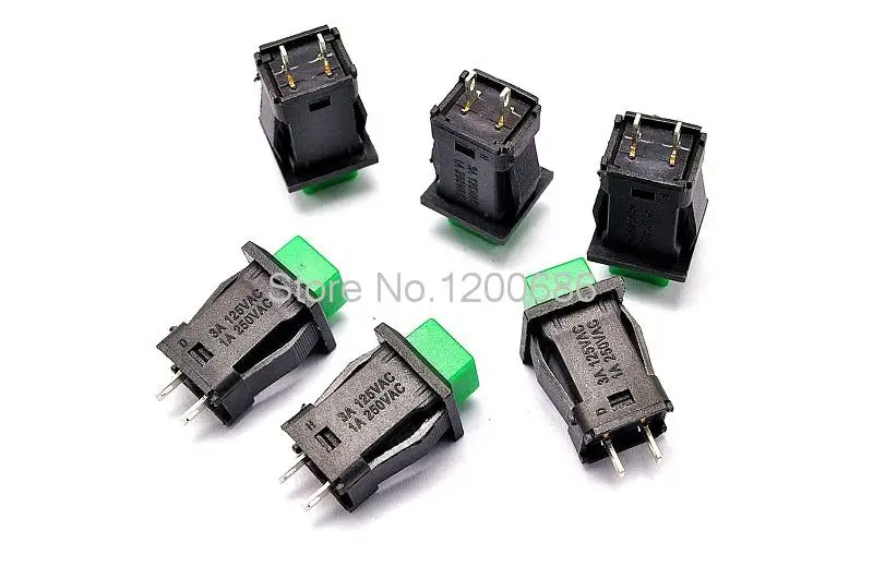 Купи Self-locking switch Push button switch / DS-429A 1A / 250V green за 150 рублей в магазине AliExpress