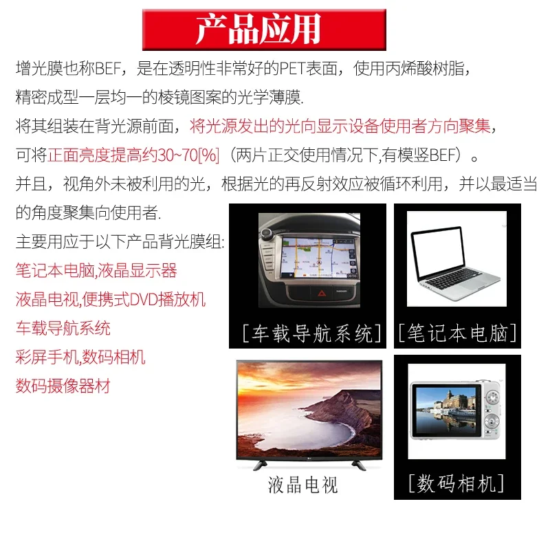 Пленка для повышения яркости призмы 3 м композитная пленка BEF модуль подсветки