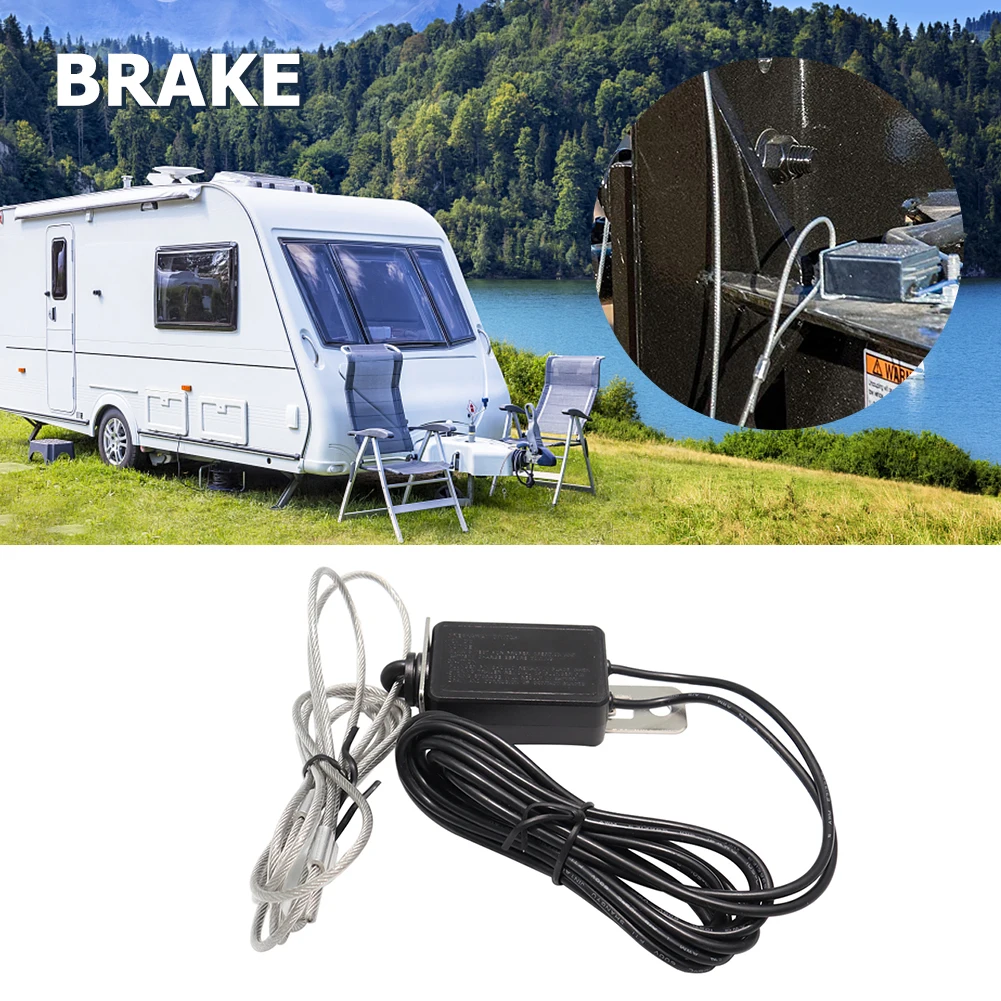 

Trailer Breakaway Switch Professional Electromagnetic Brake Controller Switch Weather-resistant for RV Towing Trailer