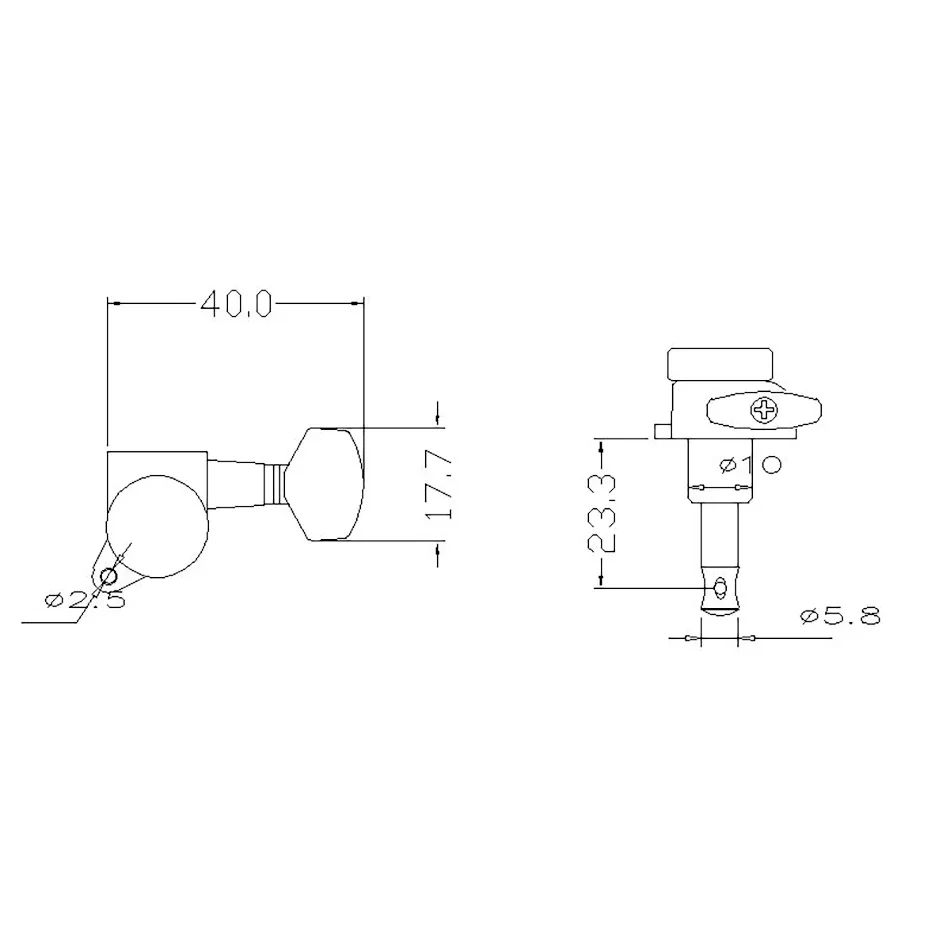 Колки для гитары Gearlly 6 шт. серебристые