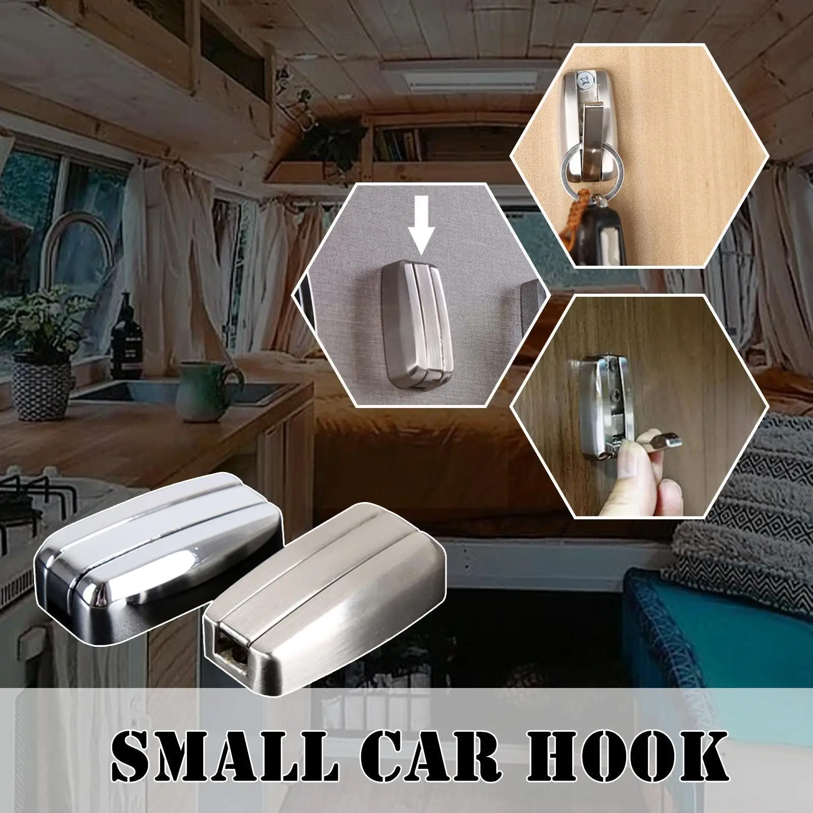 

RV Parts Zinc Alloy Concealed Hook RV Trailer Screw Vehicle Hook Hanger Accessories Mount Bedroom Parts Towel Bathroom Bag T3P3