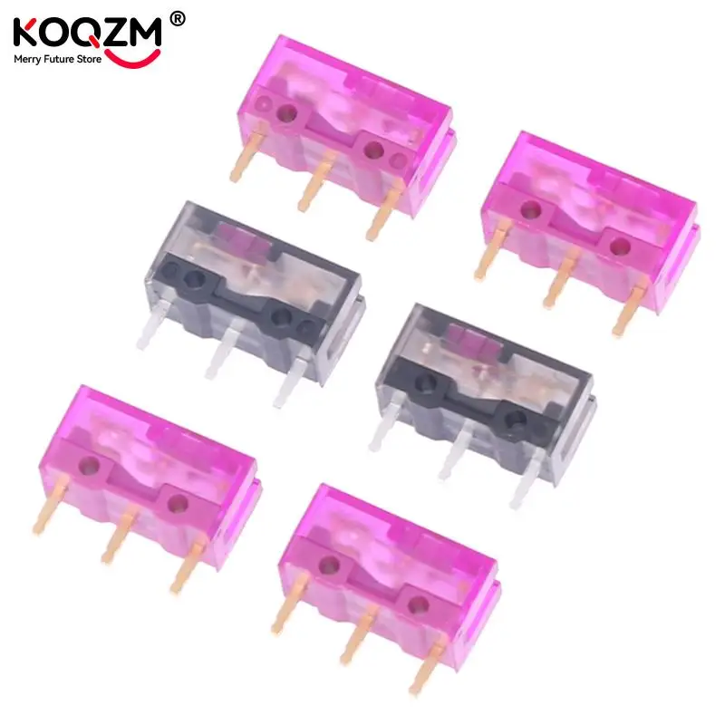 

2pcs Dustproof Mouse Micro Switch Micro Button 3Pin Gold Contactor 150M 150 Millions Click Life 0.74N 0.65N Micro Switches