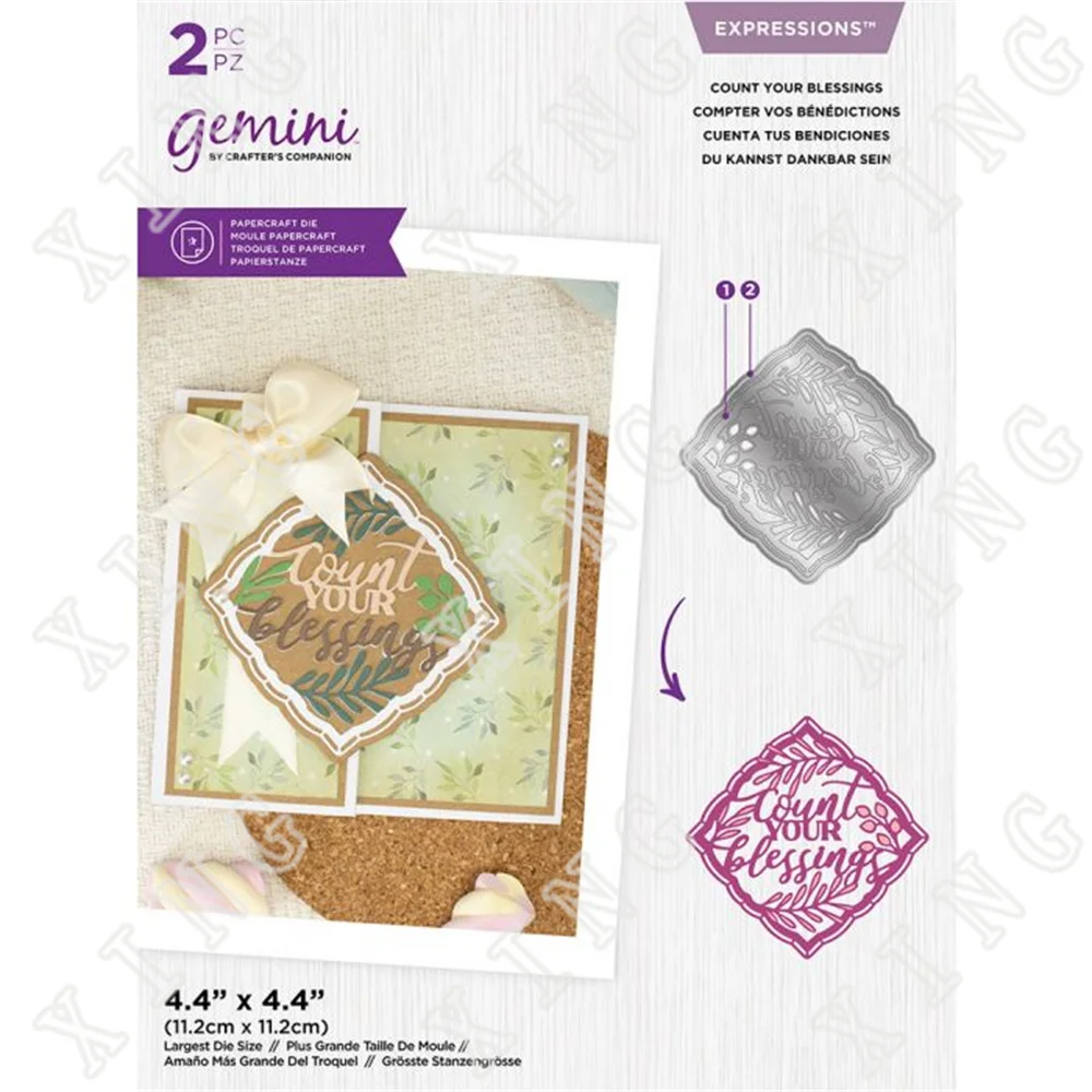 

Arrival 2022 Count Your Blessings Cutting Dies Diy Craft Paper Greeting Card Diary Album Scrapbooking Decoration Embossing Molds