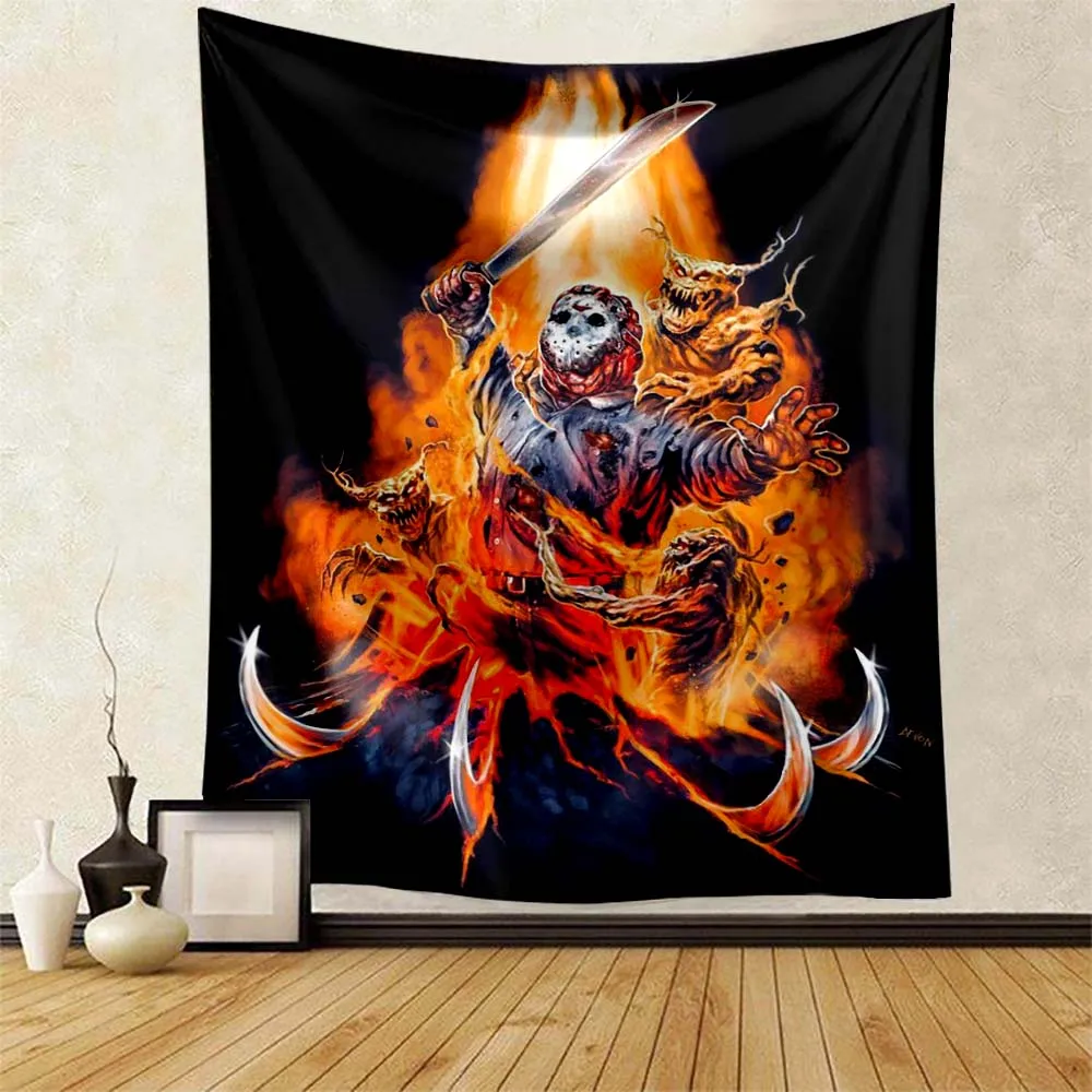 

Классические фильмы ужасов, ВИНТАЖНЫЙ ПЛАКАТ, гобелен, паб, бар, клуб, домашний частный кинотеатр, настенное украшение для комнаты знак Ретр...