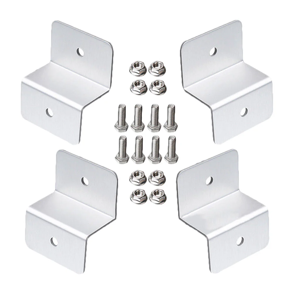 

4 Pcs Solar Panel Support Rack Adjustable Stand Boat Mounting Bracket Braces Panels RV